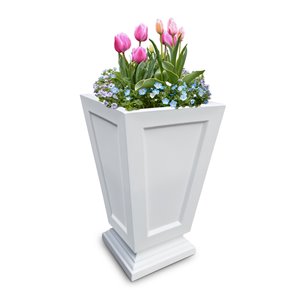 Mayne Aberdeen Square  Planter - 25-in - White