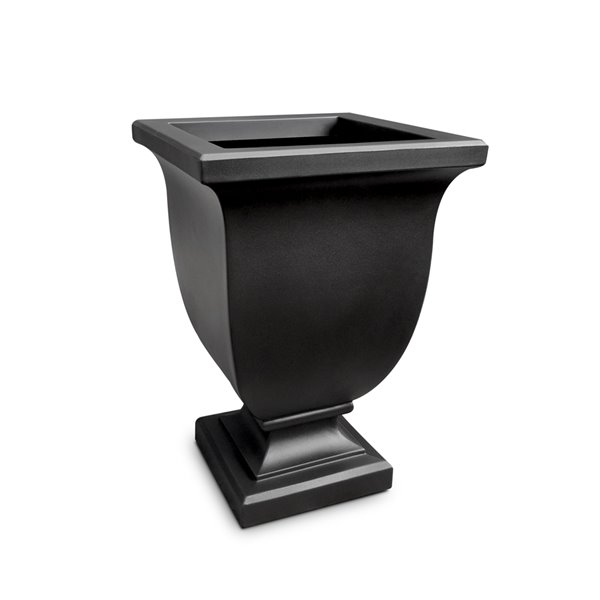 Mayne Augusta Square  Planter - 26-in - Black