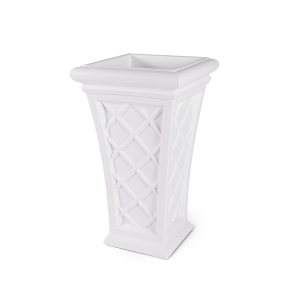 Mayne Georgian  Planter - 28-in - White
