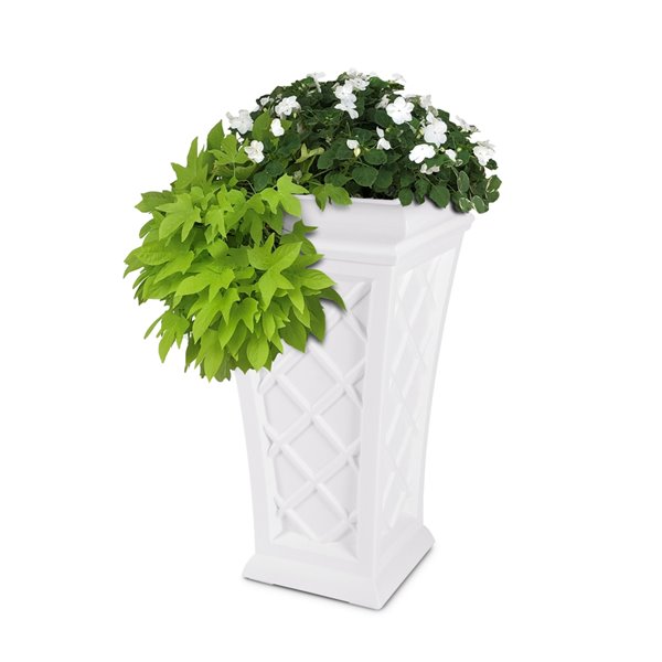 Mayne Georgian  Planter - 28-in - White