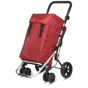 Chariot de magasinage "GO PLUS" de Playmarket, , 4 roues, bourgogne