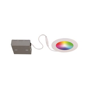 Luminaire encastré intelligent DEL avec Wi-Fi Slim Disk de BAZZ, 4 po, blanc
