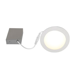Luminaire encastré DEL intelligent Wi-Fi Slim Disk de BAZZ, 6 po, blanc
