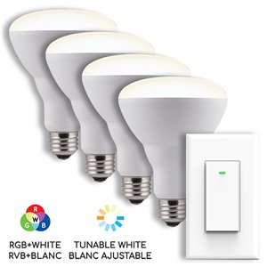 BAZZ Smart LED Bulb Starter Kit with Wi-Fi Wall Light Switch
