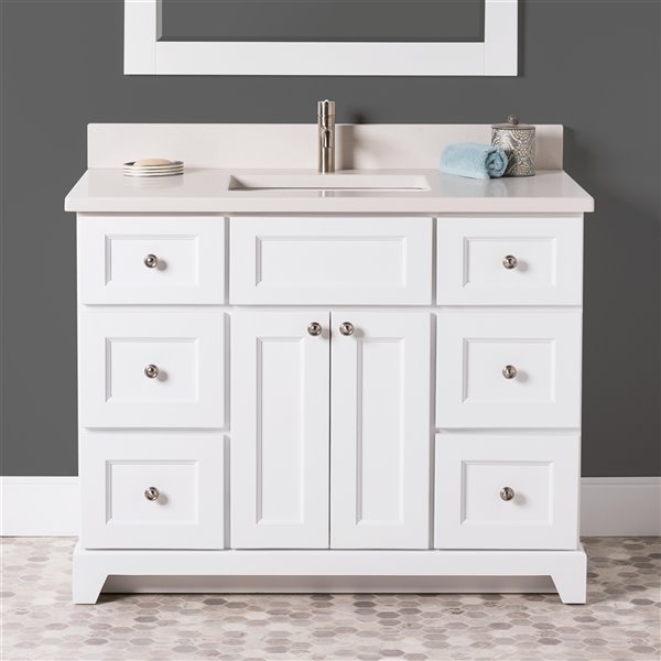 St Lawrence Cabinets London 42 In, 42 Bathroom Vanity With Quartz Top