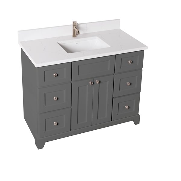 St. Lawrence London 42in Single Graphite Bathroom Vanity with