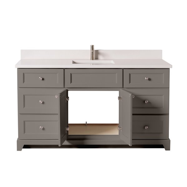 St. Lawrence London 60in Single Titanium Grey Bathroom Vanity