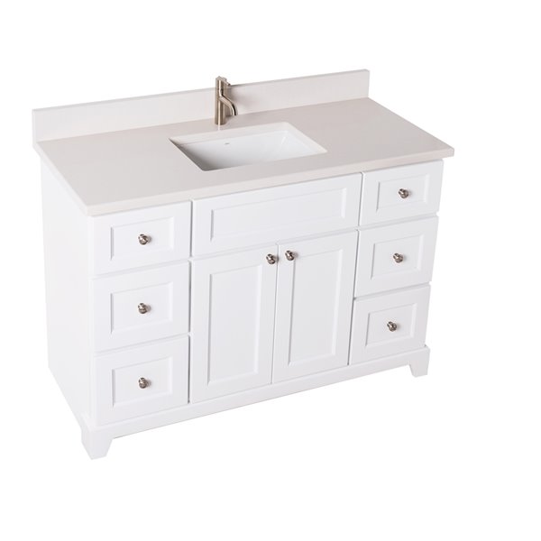 St. Lawrence London 48in Single White Bathroom Vanity with