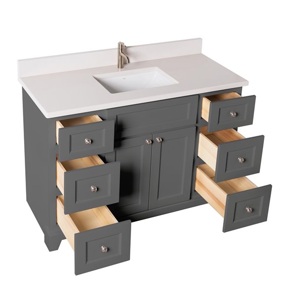 St. Lawrence London 48in Graphite Grey Single Sink Bathroom