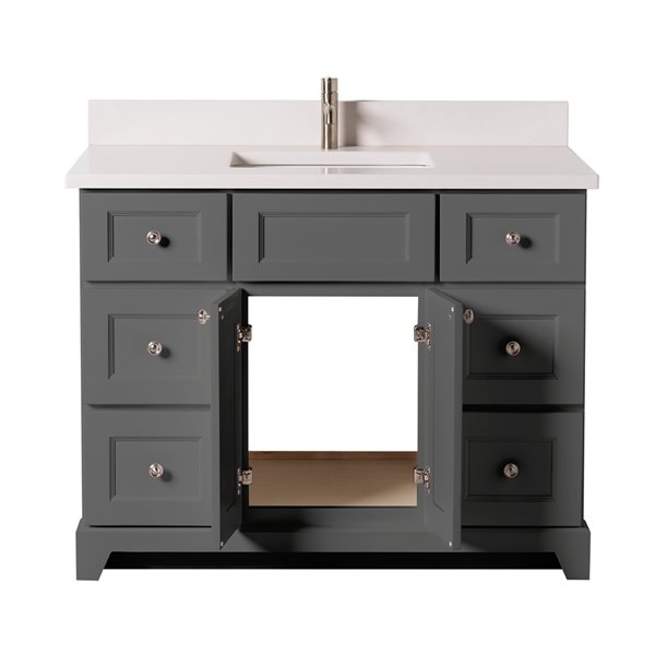 St. Lawrence London 42in Graphite Grey Single Sink Bathroom