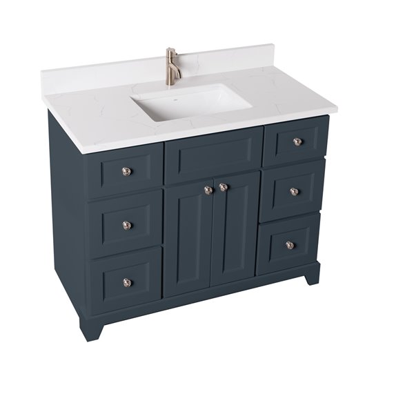 St. Lawrence London 42in BlueGrey Single Sink Bathroom