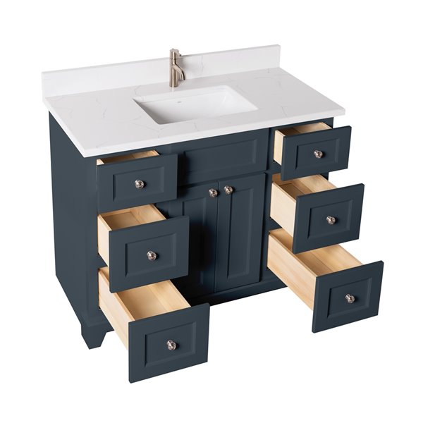 St. Lawrence London 42in BlueGrey Single Sink Bathroom