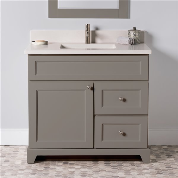 St. Lawrence London 36in Titanium Grey Single Sink Bathroom