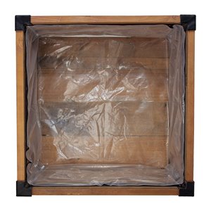 Grapevine Plastic Replacement Liner for Square Planter 11972Lu MO - 16.1-in x 16.1-in x 11.8-in