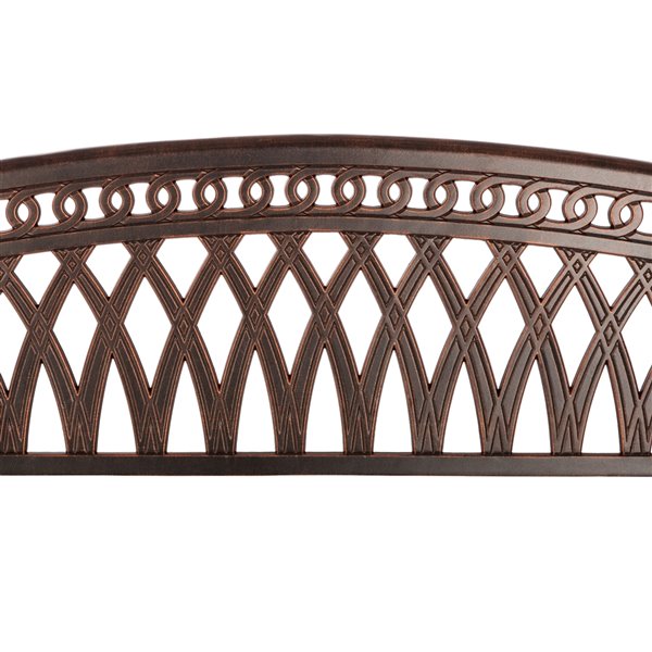 Patio Flare Perry Cast Aluminum  KD Park Bench - Antique Bronze Finish - 40.55-in