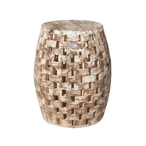 Grapevine Maya Round Recycled Wood Stool/Plant Stand