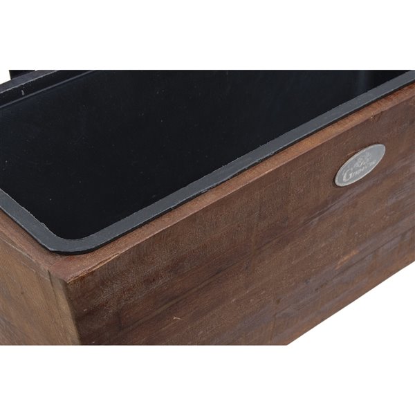 Grapevine Brown Urban Garden Recycled Wood Deck Planter - Brown - 2 Pack