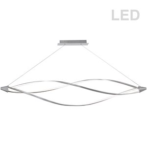 Dainolite Seli Pendant Light - 3-Light - 72-in x 32-in - Satin Chrome