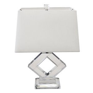 Lampe de table Signature de Dainolite, 1 lumière, 22 po, blanc