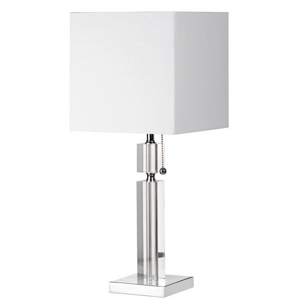 Lampe de table Signature de Dainolite, 1 lumière, 19 po, chrome poli