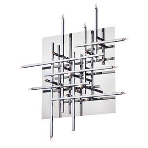 Plafonnier à 16 lumières Mondrian de Dainolite, 24 po, chrome poli