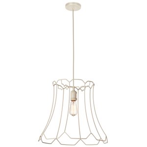 Luminaire suspendu Belenko de Dainolite, 1 lumière, 18 po x 16 po, blanc mat