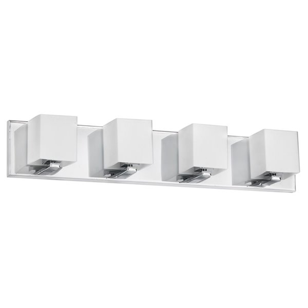 Luminaire pour meuble-lavabo Miscellaneous de Dainolite, 4 lumières, 26 po, chrome poli