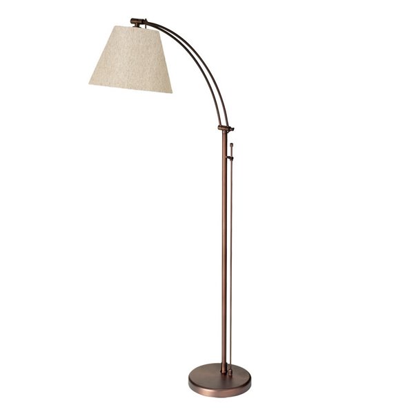 Lampe sur pied Signature de Dainolite, 1 lumière, bronze brossé huilé