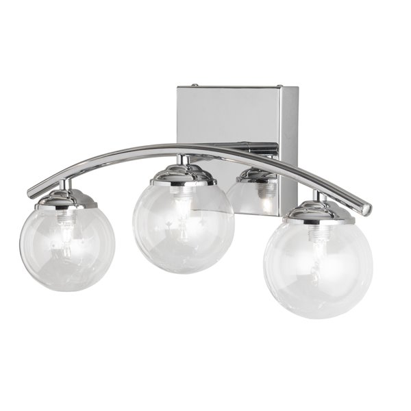 Luminaire pour meuble-lavabo Signature de Dainolite, 3 lumières, 20 po, chrome