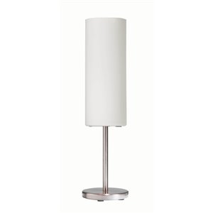 Dainolite Signature Table Lamp - 1-Light - 18-in - Satin Chrome