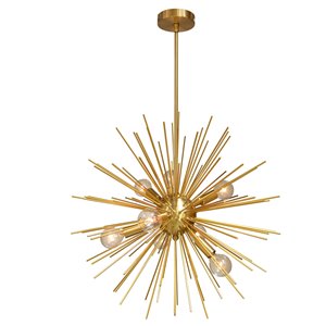 Dainolite Vega Pendant Light - 8-Light - 24-in x 24-in - Gold