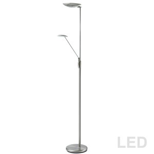 Dainolite Mother & Son Floor Lamp - 3-LED Light - Satin Chrome