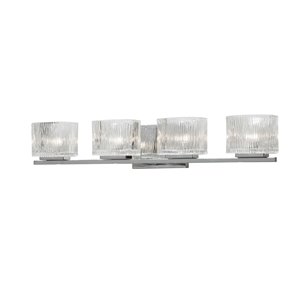 Dainolite Signature Vanity Light - 4-Light - 27.5-in - Polished Chrome
