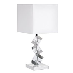 Lampe de table Signature de Dainolite, 1 lumière, 21 po, chrome poli