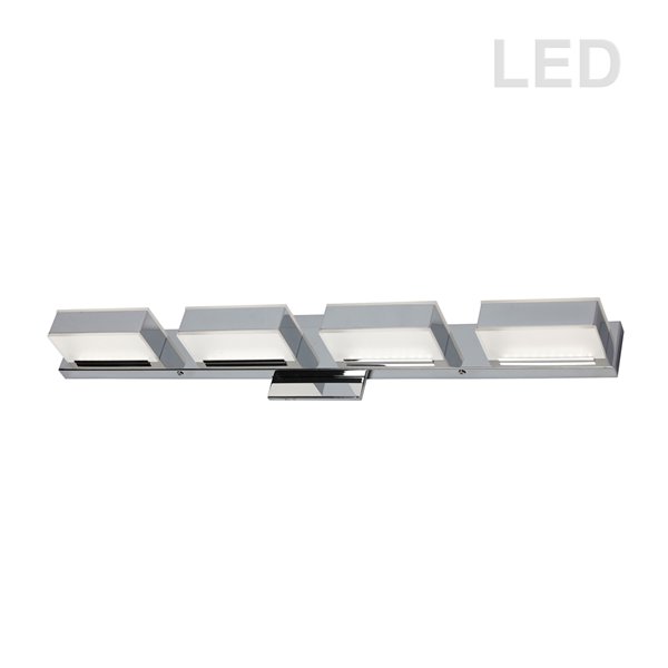 Dainolite Signature LED Vanity Light - 4-Light - 27-in - Polished Chrome