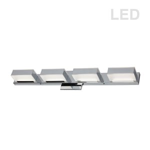 Luminaire pour meuble-lavabo Signature de Dainolite, 4 lumières DEL, 27 po, chrome poli