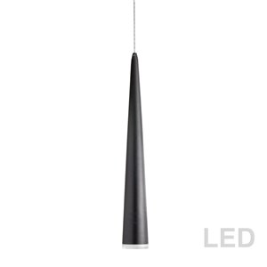 Dainolite Signature Pendant Light - 1-Light - 2.75-in x 24-in - Matte Black