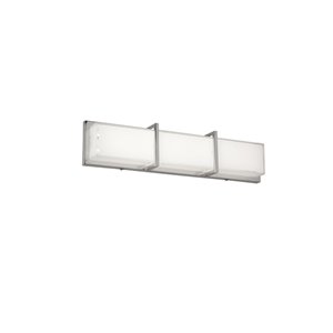 Dainolite Cased Glass LED Vanity Light - 1-Light - 24.2-in - White