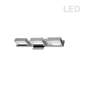 Luminaire pour meuble-lavabo Signature de Dainolite, 3 lumières DEL, 20 po, chrome poli