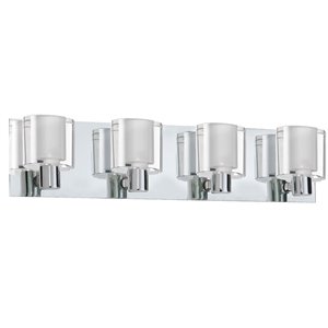Luminaire pour meuble-lavabo Ellipse de Dainolite, 4 lumières, 26 po, chrome poli