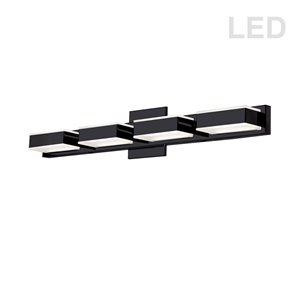 Luminaire pour meuble-lavabo Signature de Dainolite, 4 lumières DEL, 26.7 po, noir mat