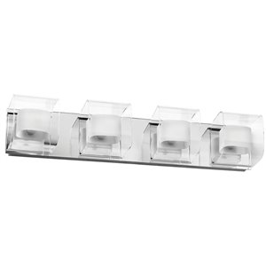 Dainolite Courtney Vanity Light - 4-Light - 6-in - Polished Chrome