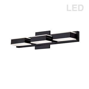 Dainolite Signature LED Vanity Light - 3-Light - 20-in - Matte Black