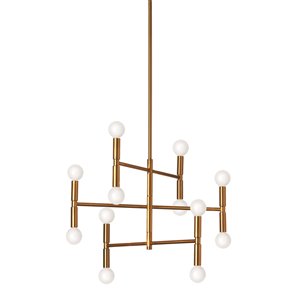 Dainolite Ava Chandelier - 12-Light - 15-in x 20.8-in - Vintage Bronze