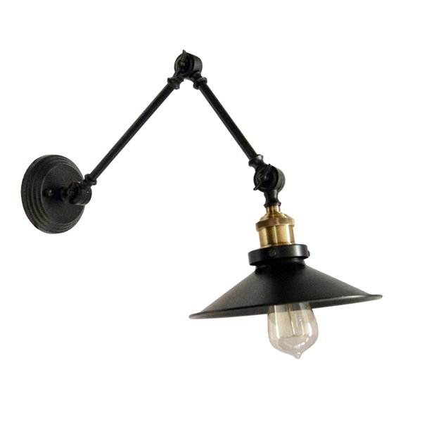 Dainolite Signature Adjustable Wall Lamp - 1-Light - Black