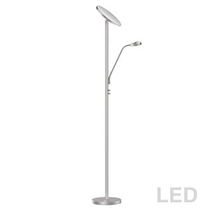 Lampe sur pied Mother & Son de Dainolite, 2 lumières, chrome satiné