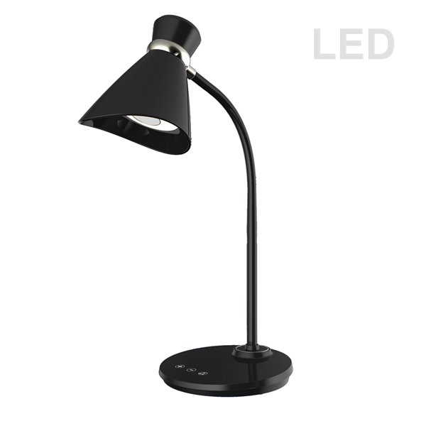 Dainolite Signature Desk Lamp Led Light 16 In Black 132ledt Bk Rona