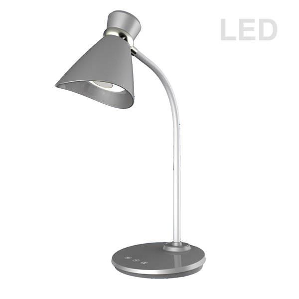 Dainolite Signature Desk Lamp - LED Light -  16-in - Silver