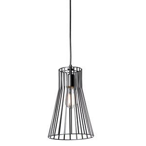Luminaire suspendu Signature de Dainolite, 1 lumière, 8 po x 12,5 po, noir
