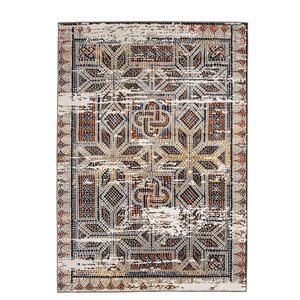 Tapis marocain vintage Viana, 5 pi 3 po x 7 pi 6 po, multicolore